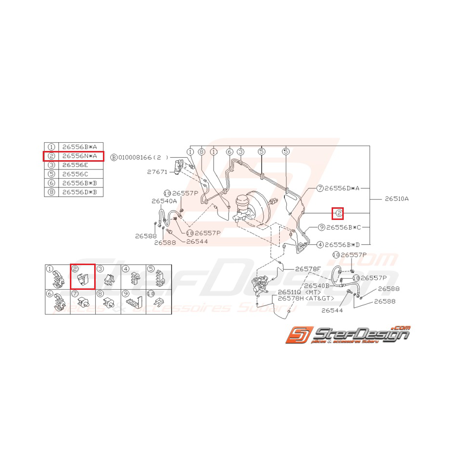 Attache n°2 Conduit de Frein Avant Origine Subaru GT 1993 - 1996 Attache n°2 Conduit de Frein Avant Origine Subaru GT 1993 - 1996