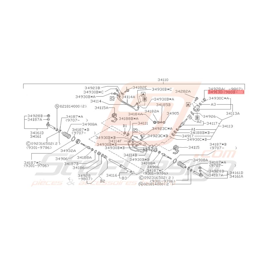 Cache Poussière Origine Subaru GT 08/1998 - 2000