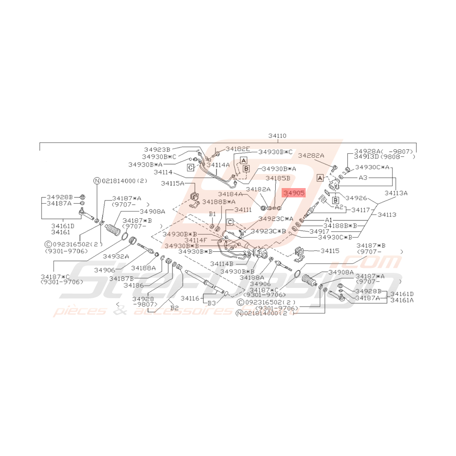 Manchon de Boite de Vitesse Origine Subaru Impreza GT 1997 - 2000