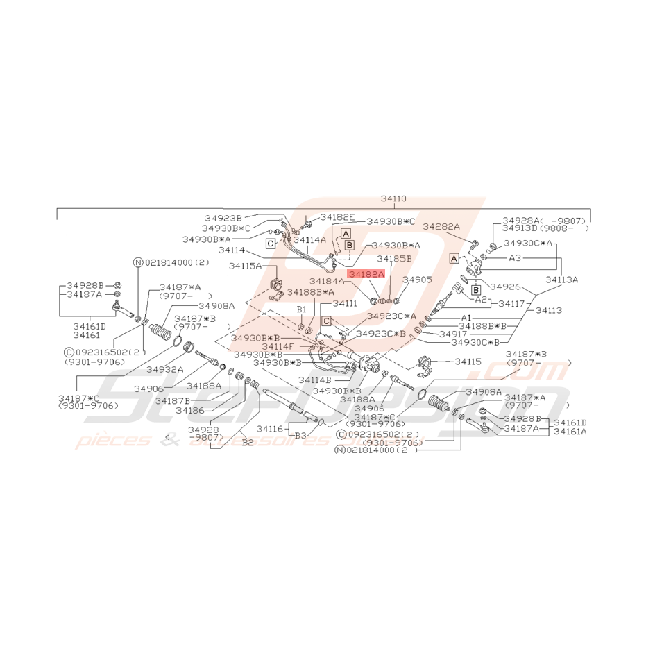 Vis de Réglage de Transmission Origine Subaru GT 1997 - 2000