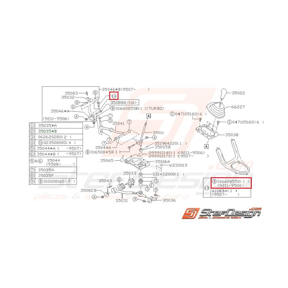Boulon Origine Subaru Impreza GT 1993-1997 Boulon Origine Subaru Impreza GT 1993-1997