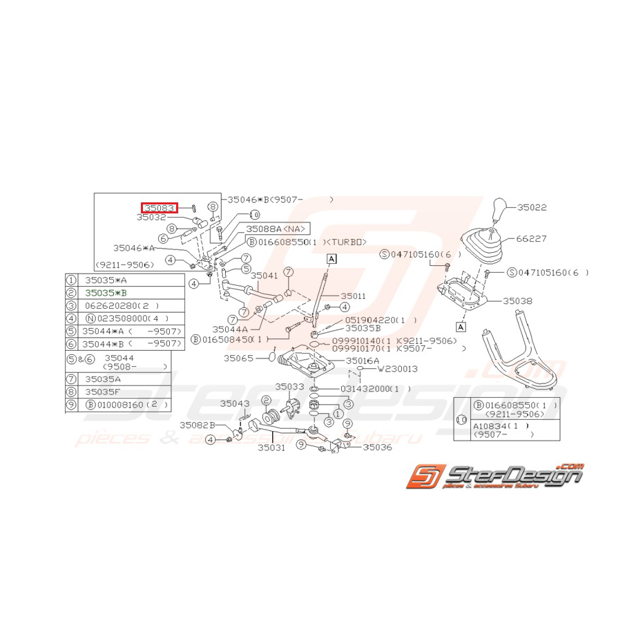 Goupille ressort levier de vitesse WRX/STI 01-07 Goupille ressort levier de vitesse WRX/STI 01-07