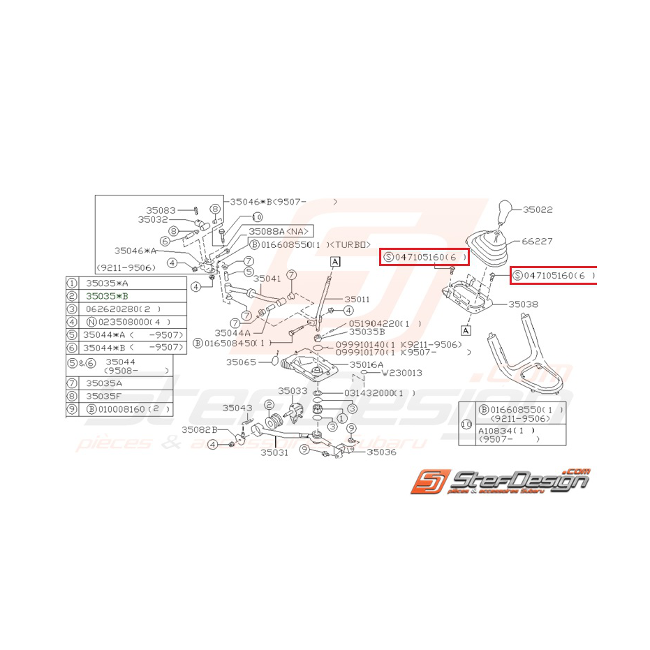 Vis de tuyau de remplissage essence subaru impreza P1