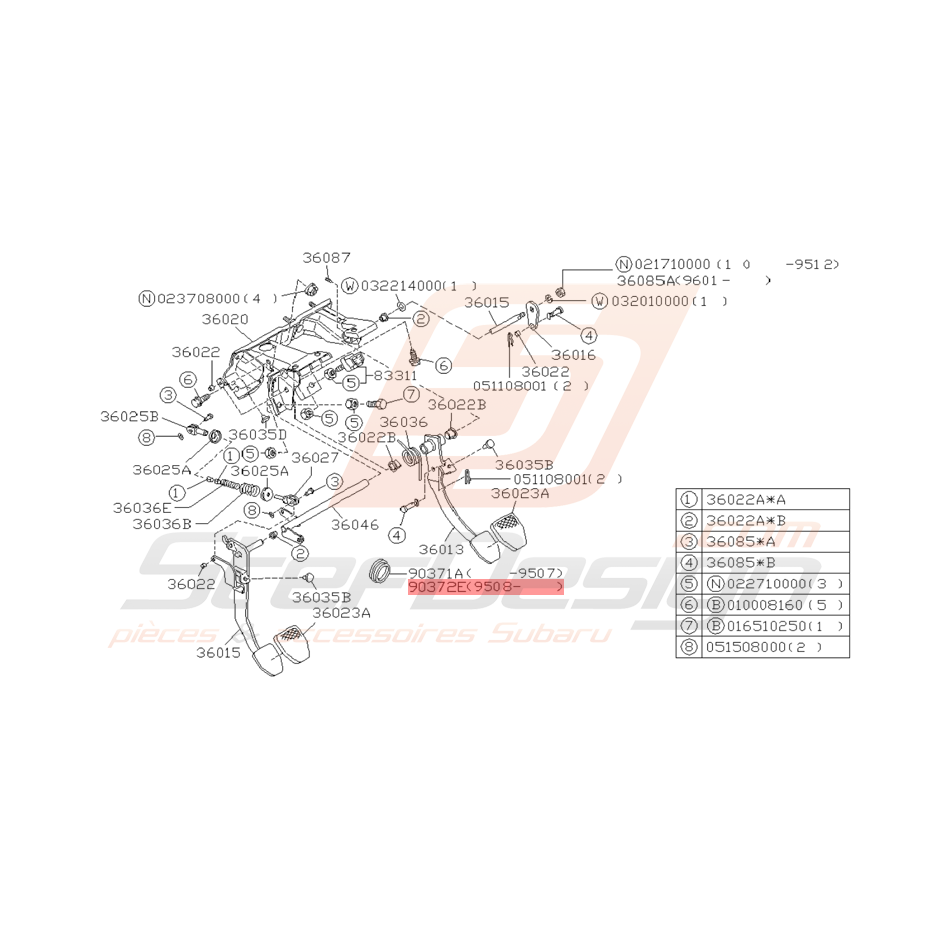 Douille D33 Origine Subaru Impreza GT 08/1995 - 1997 Douille D33 Origine Subaru Impreza GT 08/1995 - 1997
