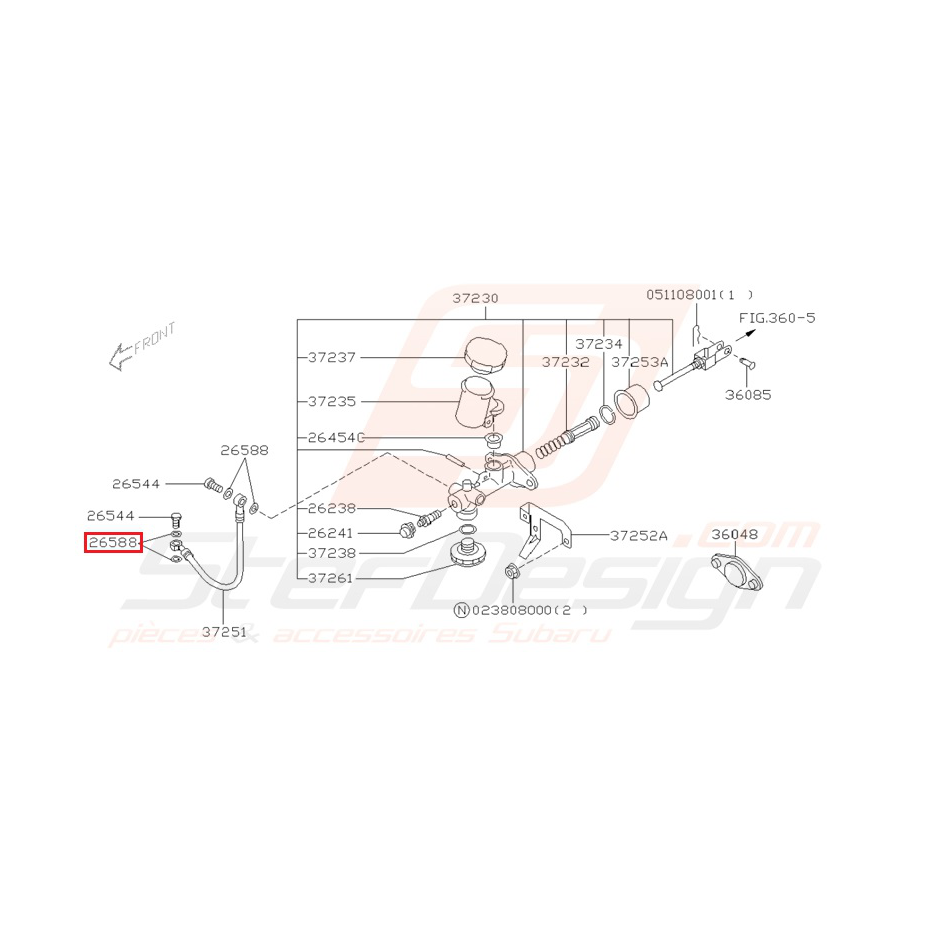 Joint cuivre de flexible d'étrier de frein avant et arrière GT 93-00 WRX/STI 01-14