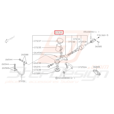 Emetteur d'embrayage origine SUBARU GT 99-00