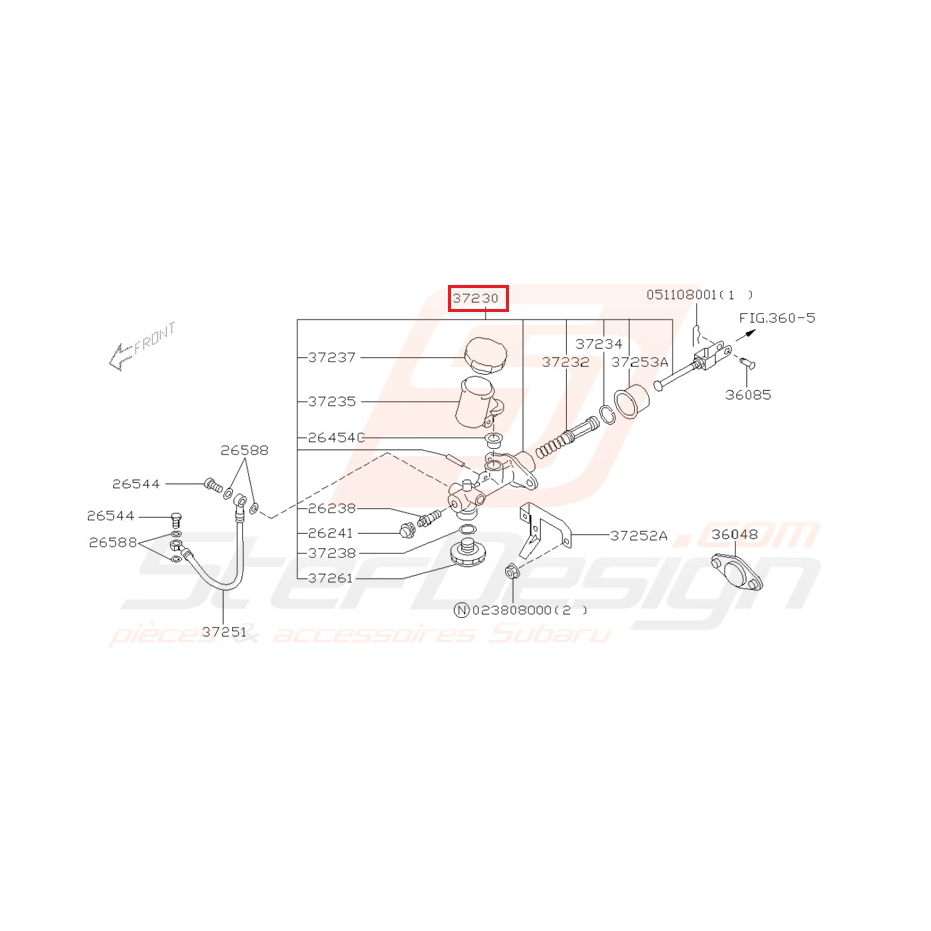 Emetteur d'embrayage origine SUBARU GT 99-00