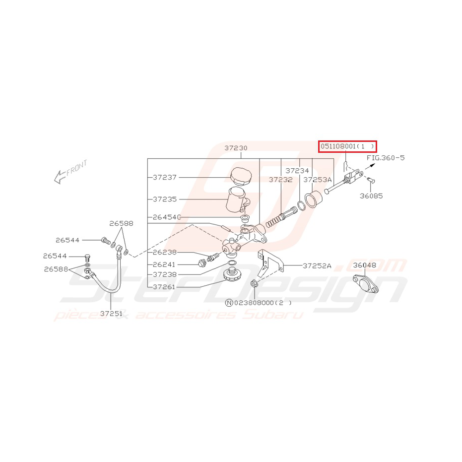 Broche Retenue de Ressort Origine Subaru Impreza GT 1993 - 1997 Broche Retenue de Ressort Origine Subaru Impreza GT 1993 - 1997