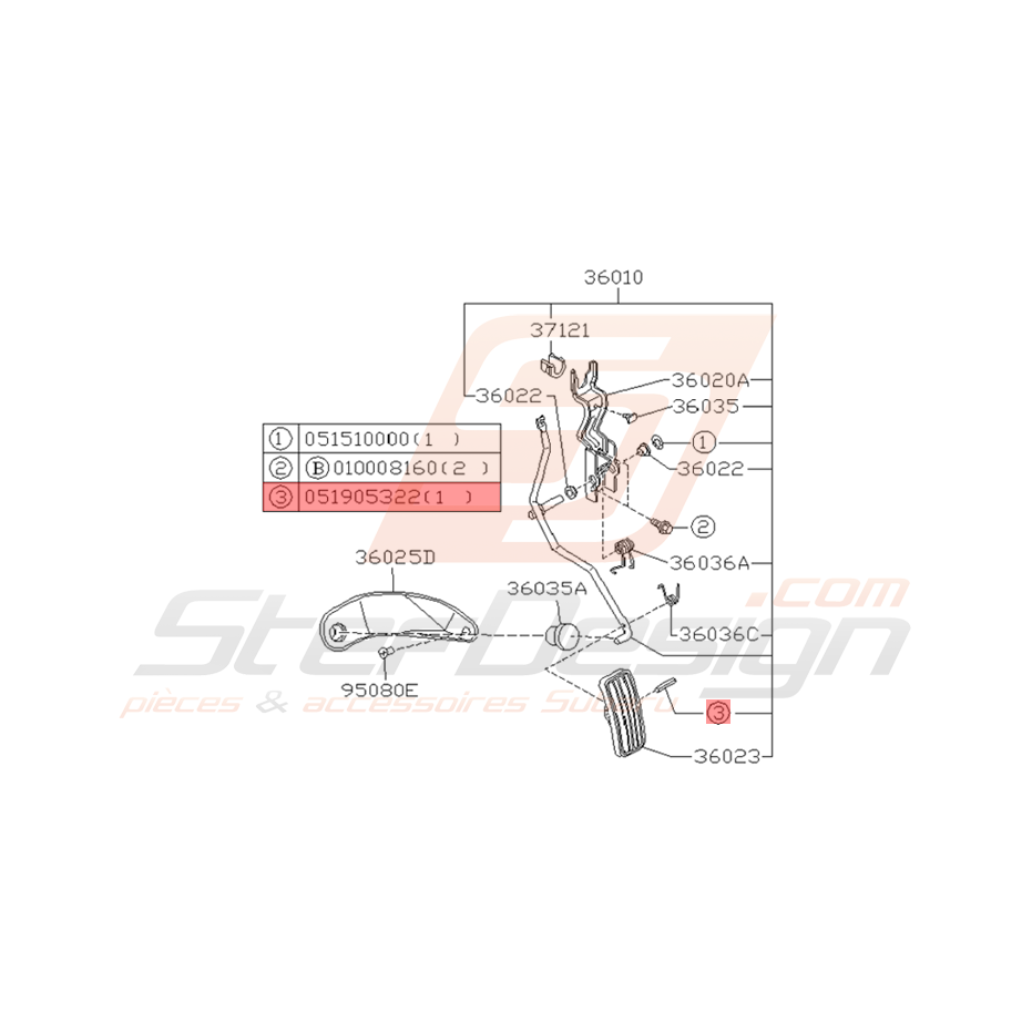 Broche de Ressort Origine Subaru Impreza GT 1993 - 1997 Broche de Ressort Origine Subaru Impreza GT 1993 - 1997