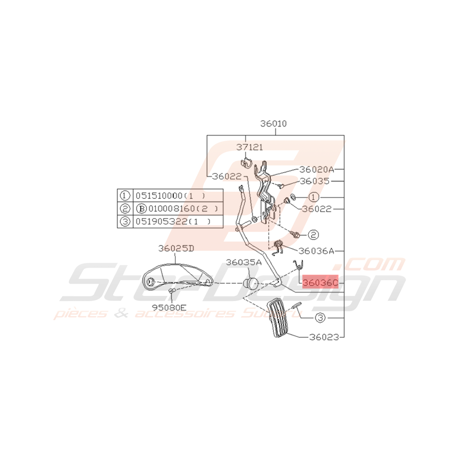Ressort Pédale Accélérateur Origine Subaru Impreza GT 1993 - 1997 Ressort Pédale Accélérateur Origine Subaru Impreza GT 1993 - 1997