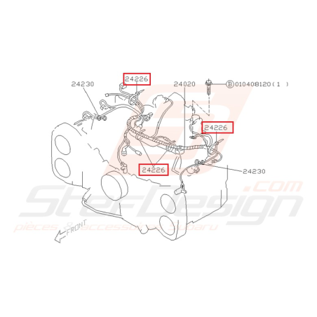 Collier Durite de Réservoir d'Eau Origine Subaru GT 1993 - 1996