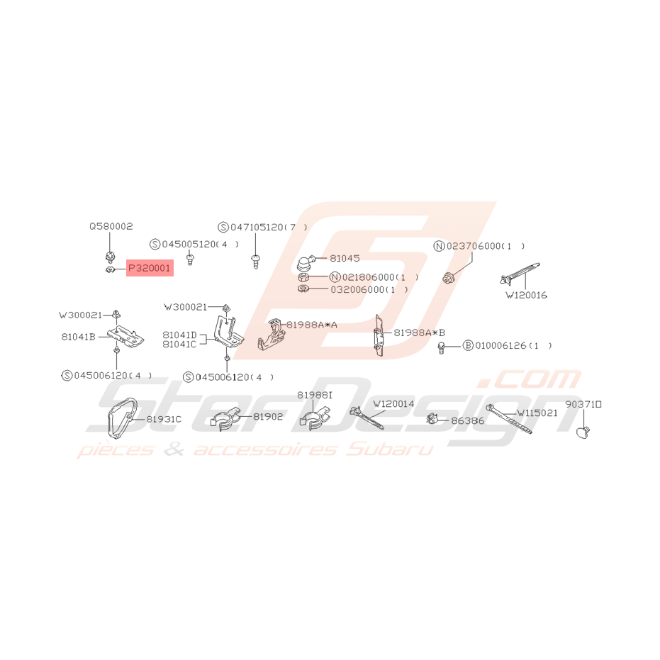 Rondelle de Blocage Origine Subaru GT 1993 - 2000 Rondelle de Blocage Origine Subaru GT 1993 - 2000