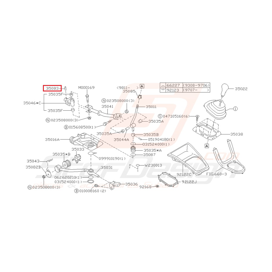 Goupille ressort levier de vitesse WRX/STI 01-07 Goupille ressort levier de vitesse WRX/STI 01-07