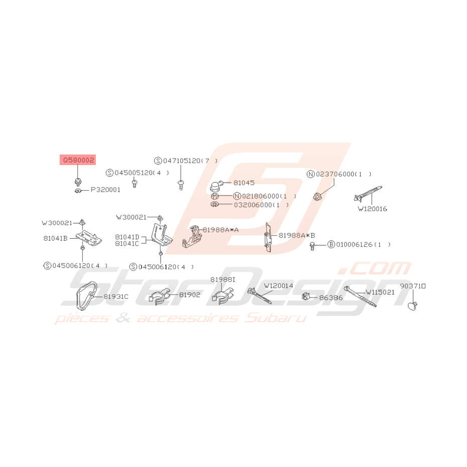 Vis Taraudeuse Hexagonale Origine Subaru GT 1997 - 2000