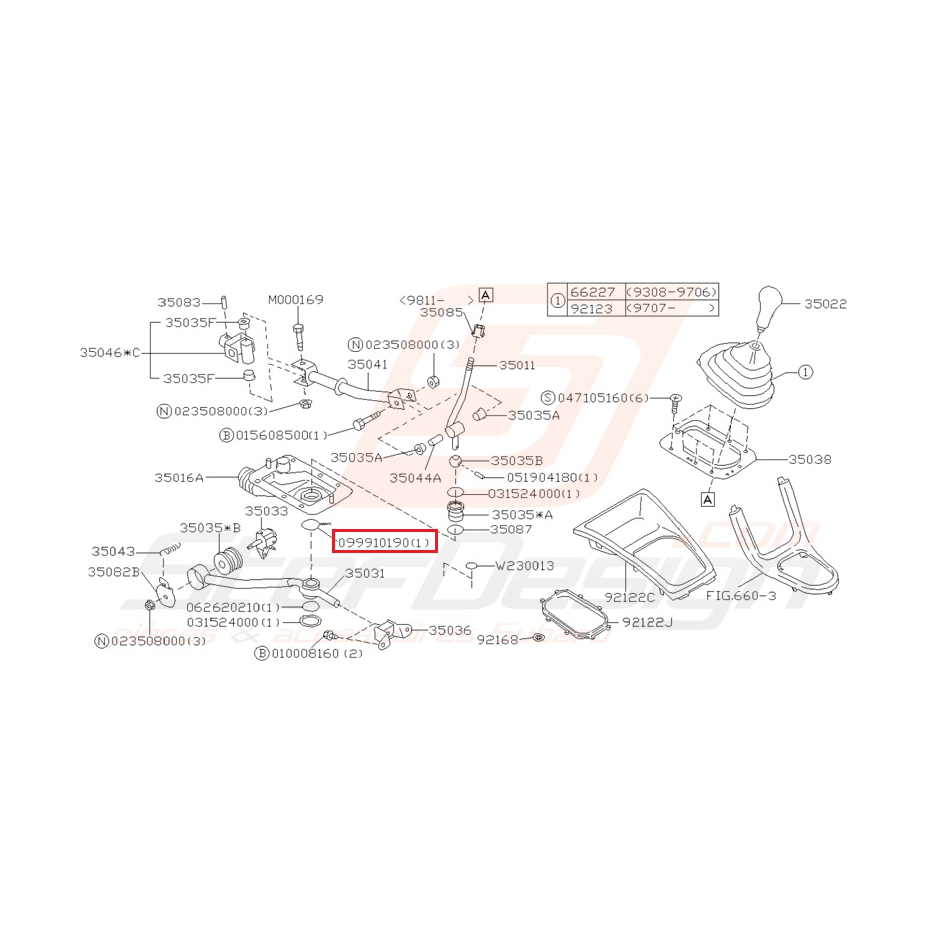 Fil de verrouillage levier de vitesse WRX/STI 01-07 Fil de verrouillage levier de vitesse WRX/STI 01-07
