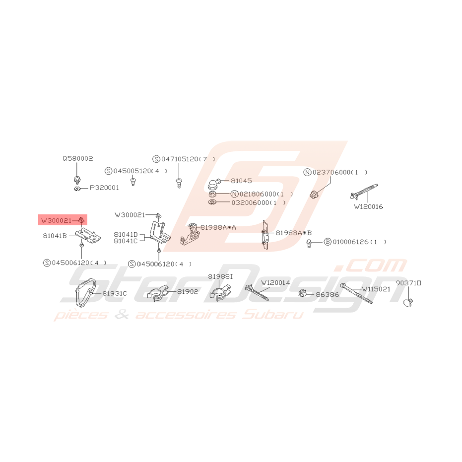 Passe Cable Origine Subaru Impreza GT 1993 - 2000 Passe Cable Origine Subaru Impreza GT 1993 - 2000