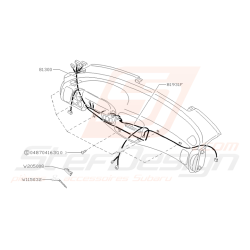 Schéma de faisceaux électrique du tableau de bord Subaru Impreza GT 1993-2000 (plus fabriqué)
