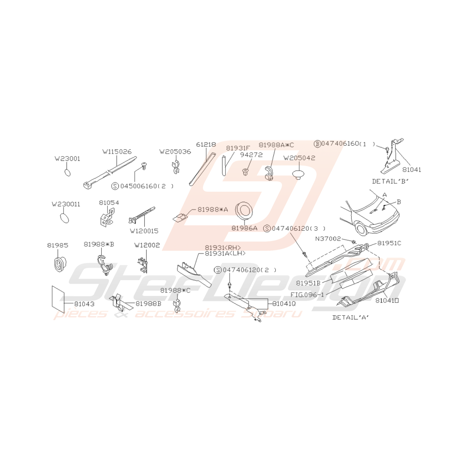 Schéma Support Faisceau Electrique Origine Subaru GT 1993 - 2000 Schéma Support Faisceau Electrique Origine Subaru GT 1993 - 2000