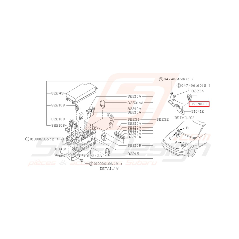 Rondelle de Blocage Origine Subaru GT 1993 - 2000 Rondelle de Blocage Origine Subaru GT 1993 - 2000