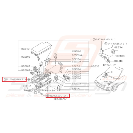 Boulon fixation de ventilateur moteur GT 93-00