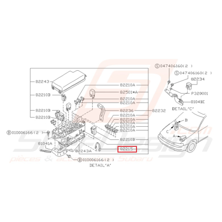 Câble de liaison de boite a fusible SUBARU GT 93-97