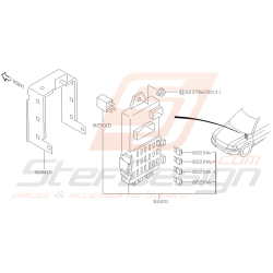 Schéma Boite à Fusibles Secondaire Origine Subaru GT 98 - 00
