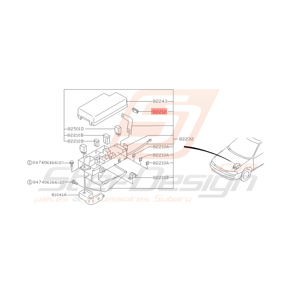 Arrêt de Fusible Origine Subaru GT 1998 - 2000 Arrêt de Fusible Origine Subaru GT 1998 - 2000