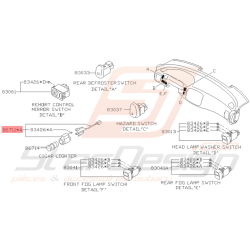 Cavité Allume Cigare Origine Subaru Impreza GT 1993 - 1997
