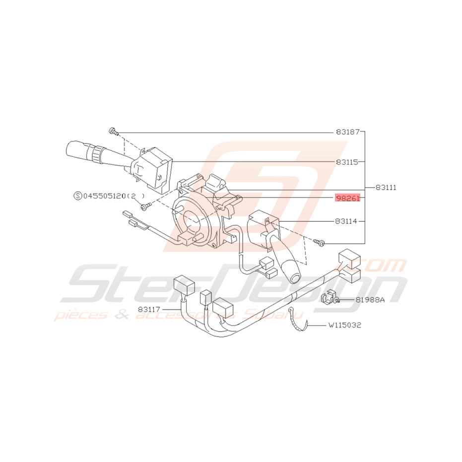 Connecteur Roulement de Direction Subaru Impreza GT 1998 - 2000