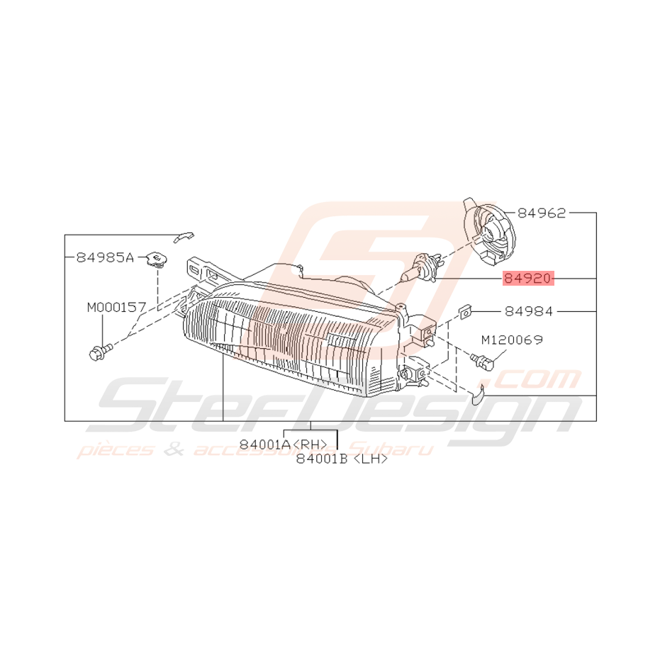 Ampoule Phare Avant et Feu de Brouillard Origine Subaru GT 93 - 96