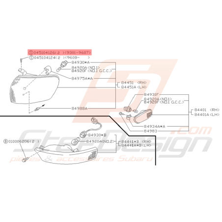 Vis Taraudeuse Origine Subaru GT