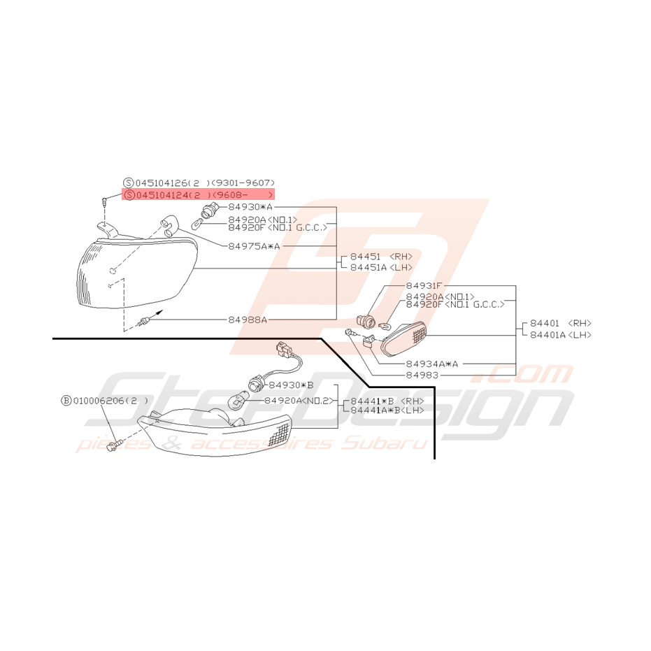 Vis Taraudeuse Origine Subaru GT