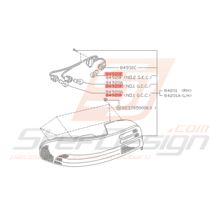 Ampoule 12V 21/5W Feu arrière Origine Subaru Impreza GT 93 - 00