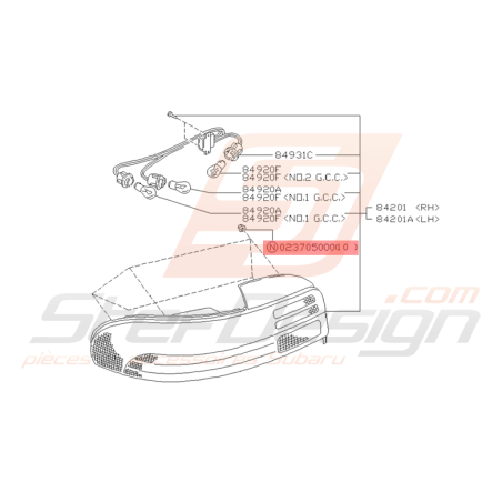 Ecrou Origine Subaru GT