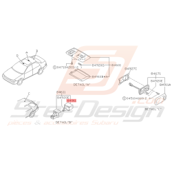Verre Eclairage de Coffre Origine Subaru Impreza GT 1995 - 2000