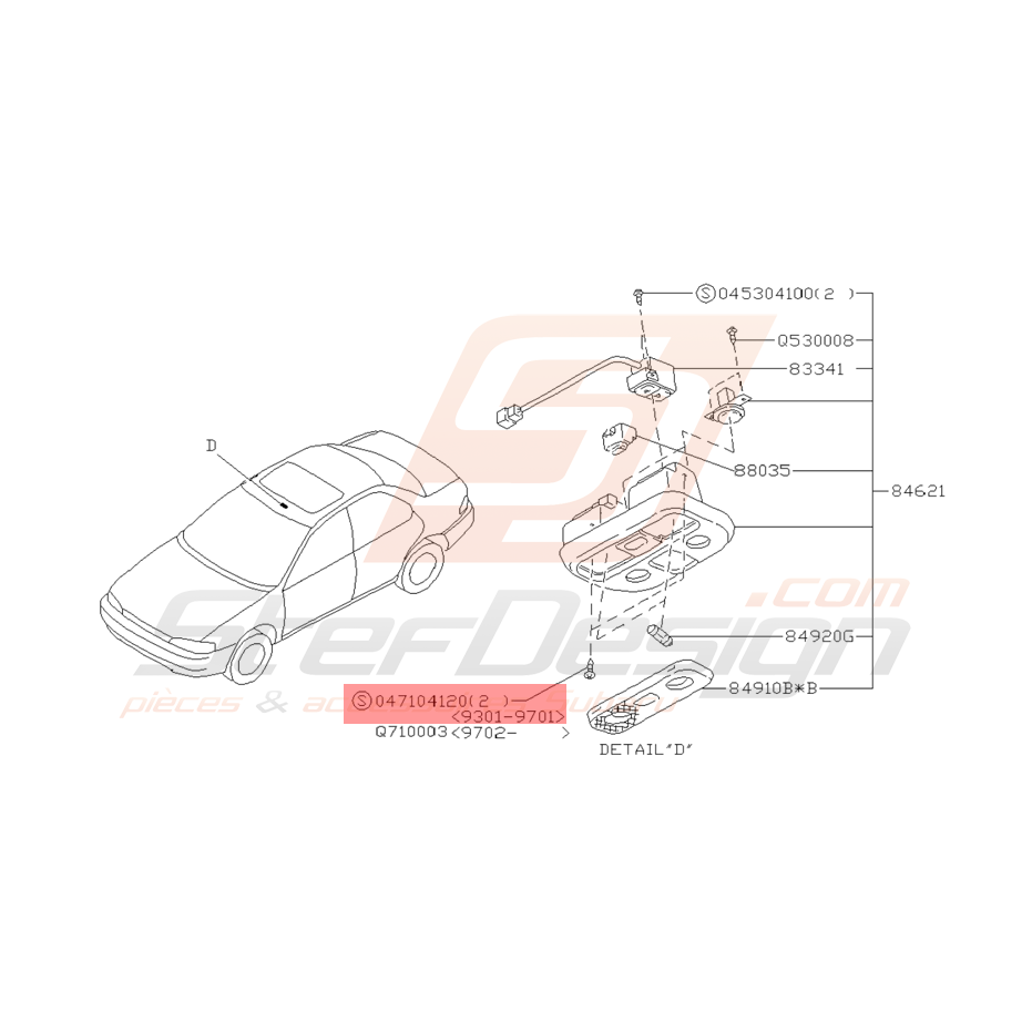 Vis Origine Subaru GT