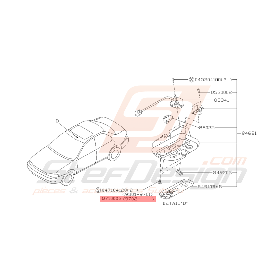 Vis Origine Subaru GT