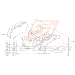 Schéma Compteurs Origine Subaru GT 1998 - 2000 (plus fabriqué)