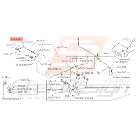 Agrafe de Collier de Lave Glace Origine Subaru Impreza GT 93 - 96