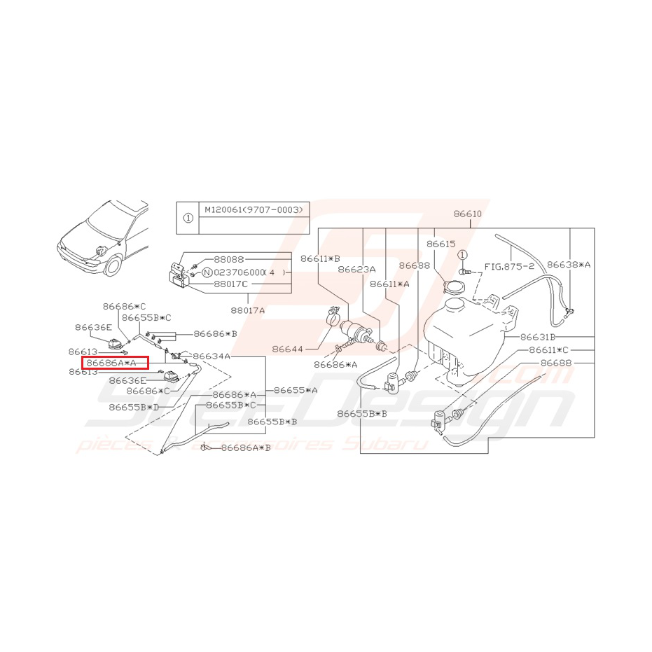Clips Origine Subaru Impreza GT 1997