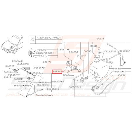 Support Origine Subaru Impreza GT 1997