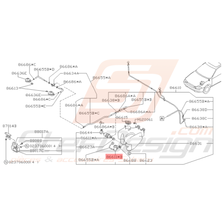 Pompe Lave Glace origine Subaru Impreza GT 1993 - 1996