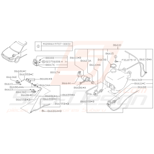 Couvercle De Buse De Lave-phare Pour Subaru Impreza 2007-2011 - Référence 86636FG020/030, VÉMO