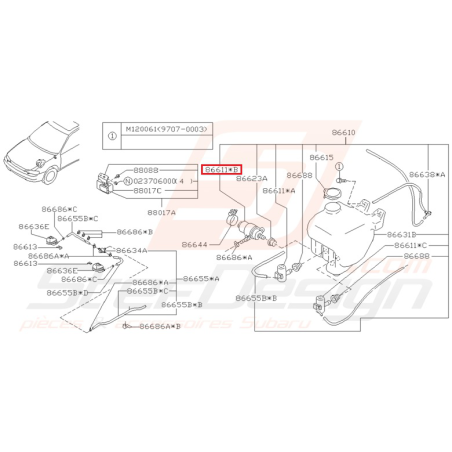 Pompe lave-phares IMPREZA GT 93-00