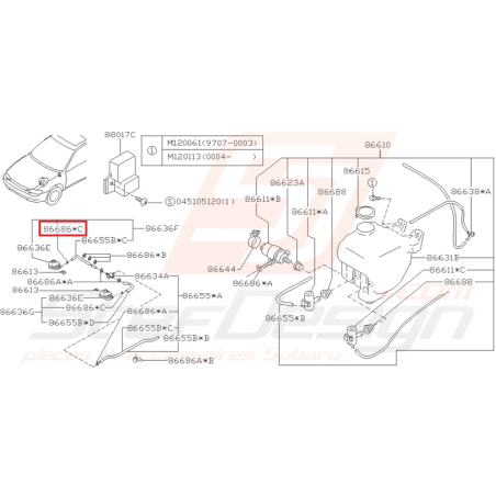 Agrafe de Collier de Lave Glace Origine Subaru Impreza GT 93 - 96