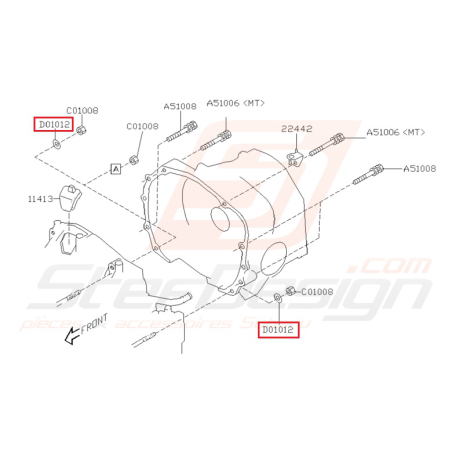 Rondelle de vis de bloc moteur SUBARU BRZ / TOYOTA GT 86
