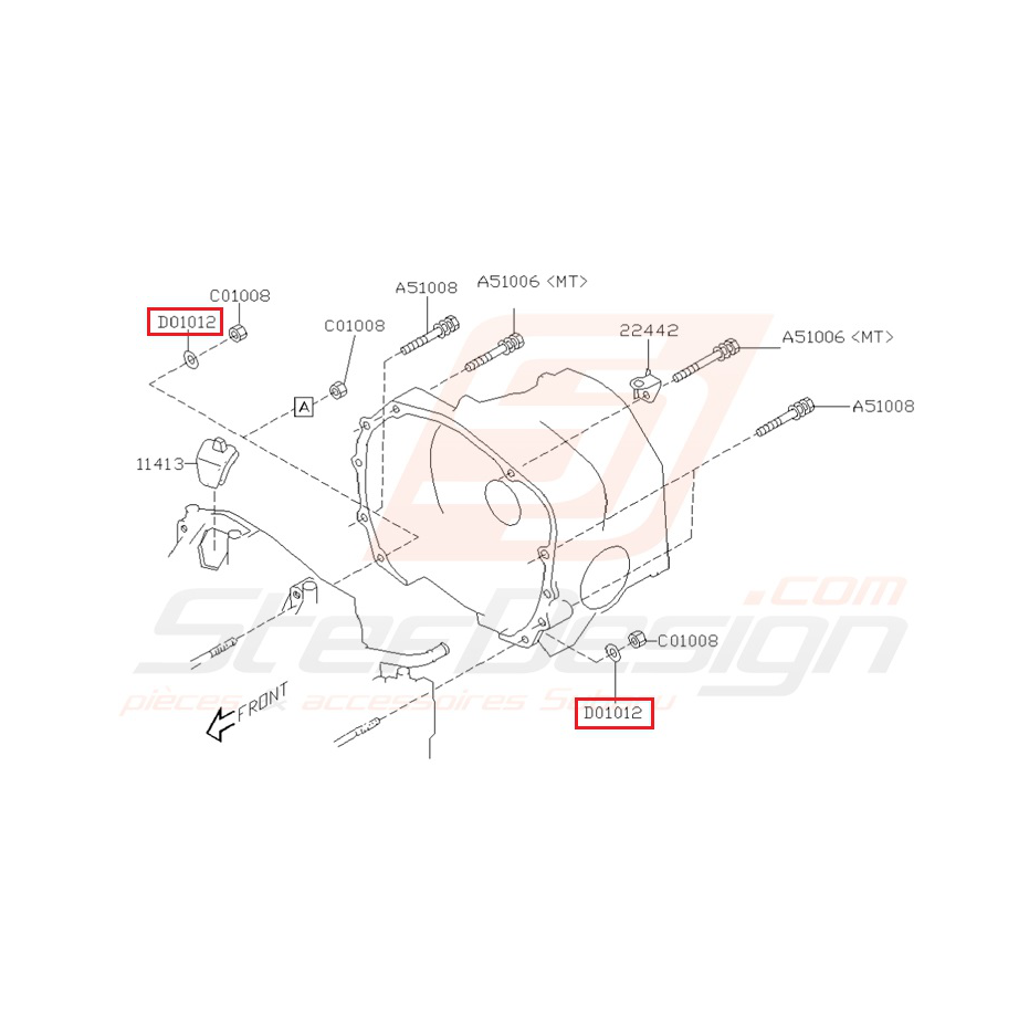 Rondelle de vis de bloc moteur SUBARU BRZ / TOYOTA GT 86