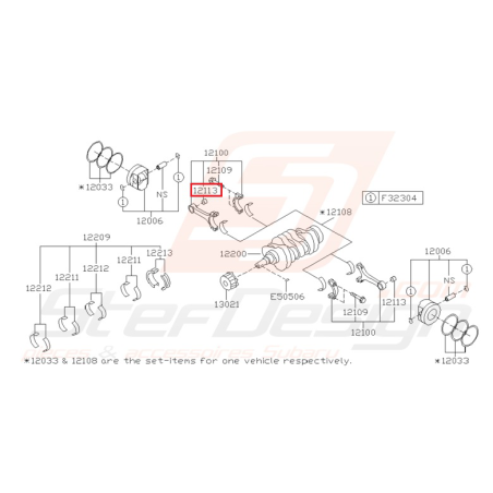 Douille Origine Subaru STI 2001-2005