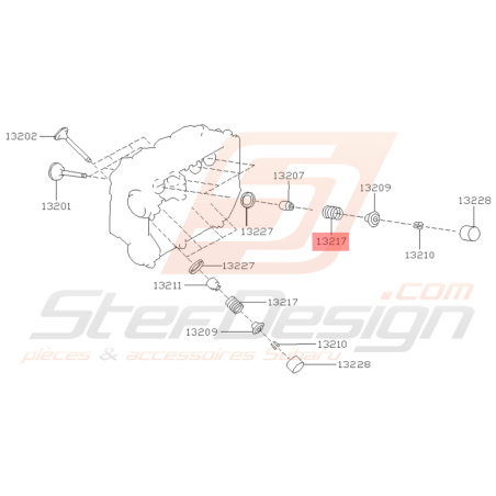 Ressort de Soupape Origine Subaru WRX 2003 - 2005