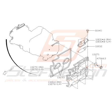 Schéma Cache Soupapes Origine Subaru WRX / STI 2001 - 2005